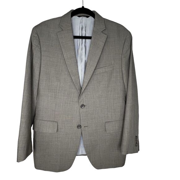 Banana Republic Mens Size 40S Wool Blazer Tailored Fit Taupe Tan - Picture 1 of 6